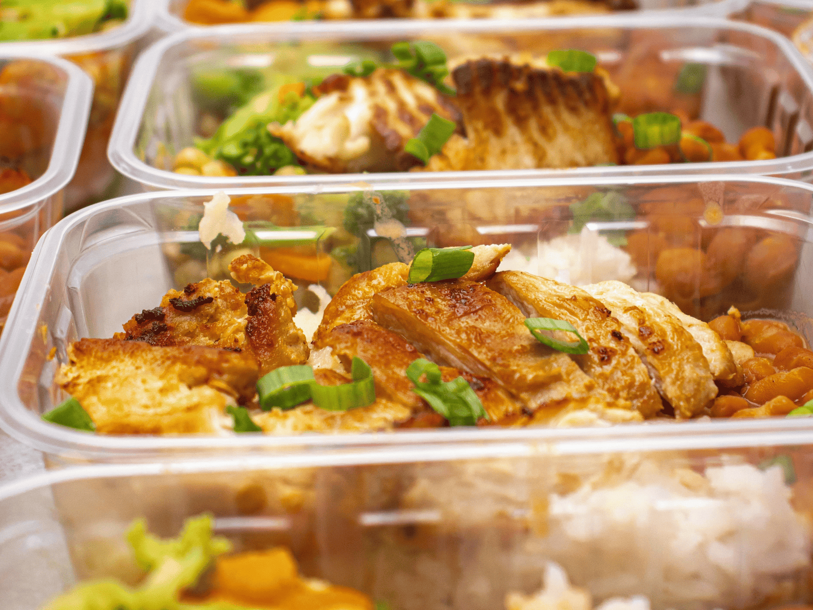 Large weekly meal prep trays for families
